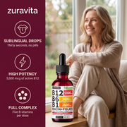 Sublingual drops, high potency 5000 mcg B12, full B complex